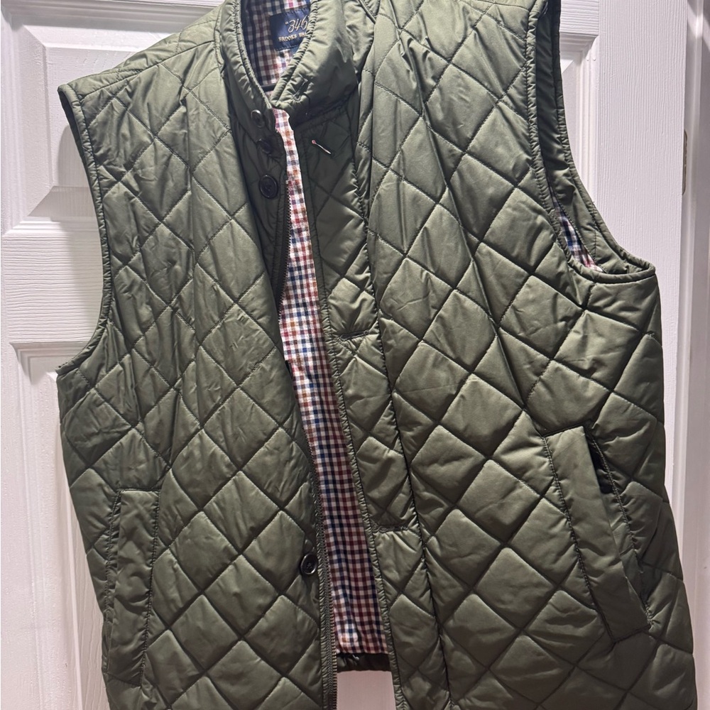 Brooks Brothers Olive Quilted Vest